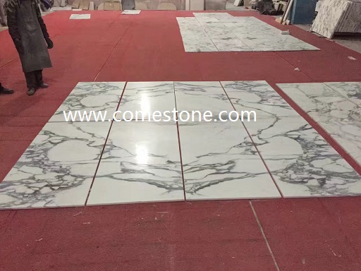 White Arabescato Marble Tile