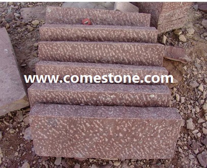 China Red Porphyry Granite Kerbstone